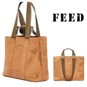 FEED Bag Large Leather Work Tote Laptop Bag